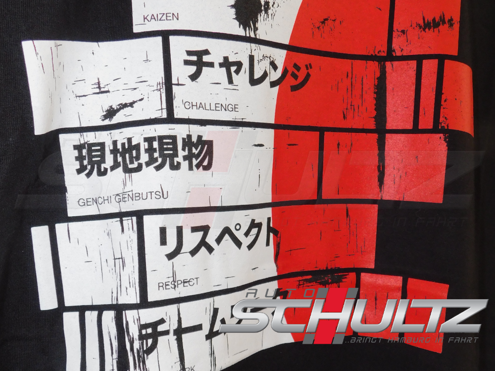 Exklusives Toyota Shirt mit kreativem Design in Schwarz und Rot für Automobil-Enthusiasten